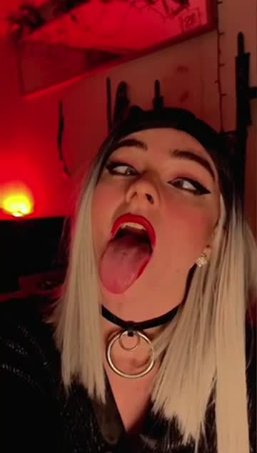 kawaii girl cum long tongue girlfriend tongue fetish sex video