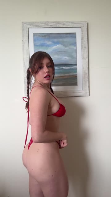 cute bikini redhead 