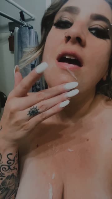 cum huge tits facial 