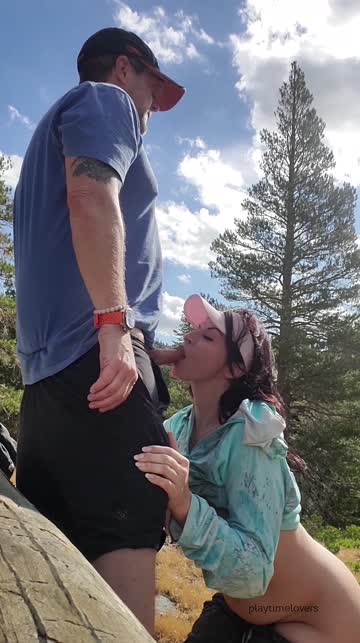 milf amateur blowjob hiking couple real couple mature sex video