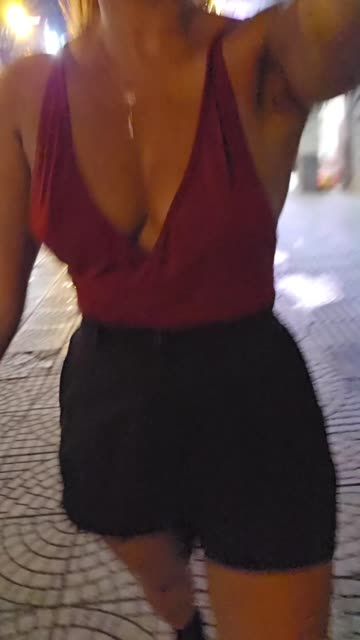 public braless big tits bouncing tits 