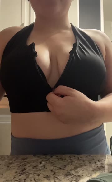 undressing big tits sports bra 