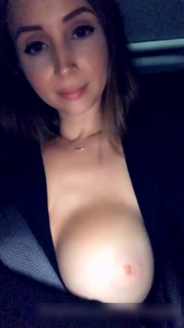 fake boobs brunette flashing amateur 