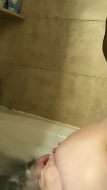 rubbing boobs bathtub big nipples nsfw video
