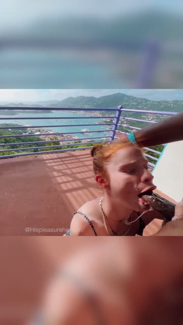 bbc redhead cumshot public big tits blowjob interracial nsfw video