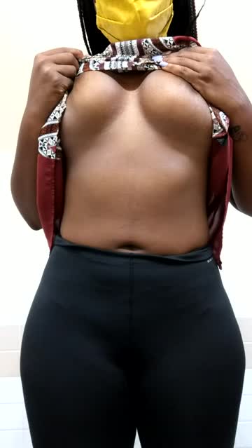 big tits boobs flashing public ebony 