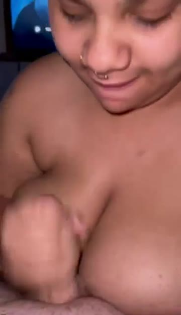 big tits interracial handjob hot video