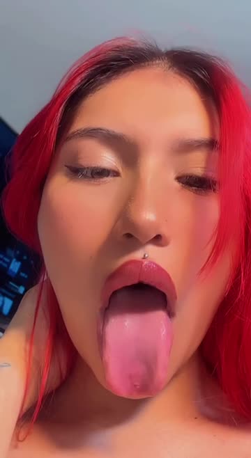 tongue fetish latina redhead nsfw video
