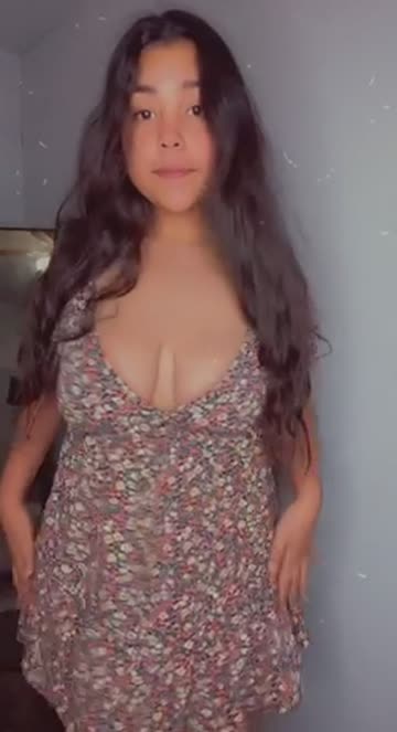 cute big tits undressing latina nsfw video