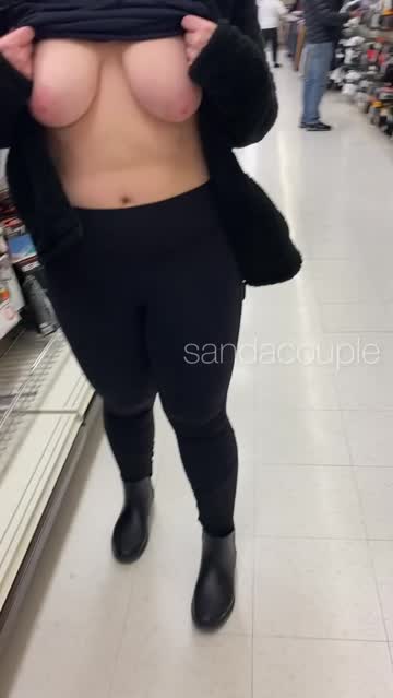 nudity natural tits public flashing porn video