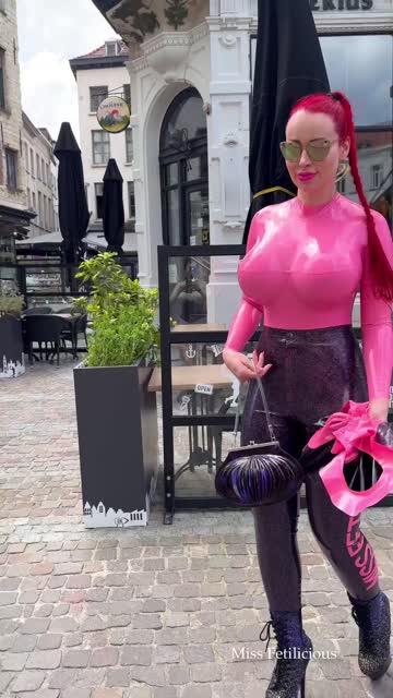 catsuit public mistress big tits porn video