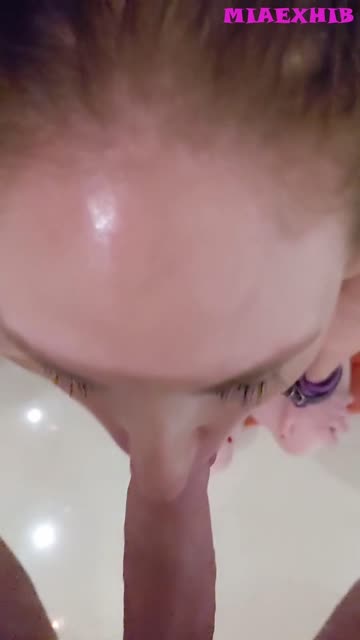 amateur facial sucking blowjob redhead 