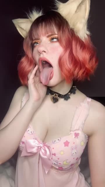 ahegao tongue fetish r/catgirls long tongue sex video