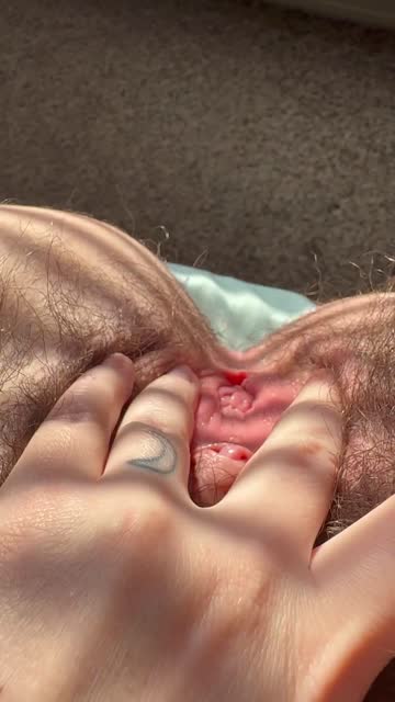 natural cute hairy pussy hairy clit rubbing nsfw video