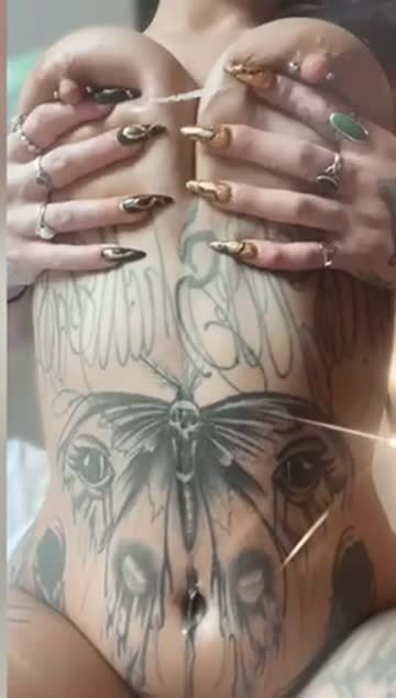 tattoo spit boobs nsfw video