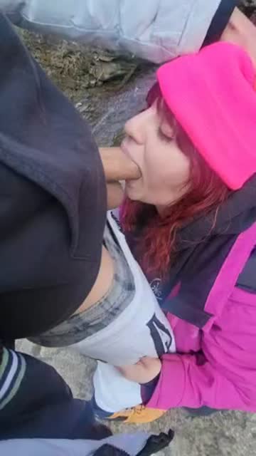 couple outdoor deepthroat onlyfans voyeur throat fuck 