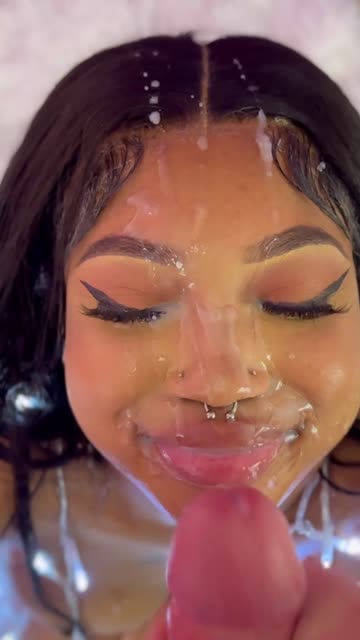 black huge load ebony facial hot video