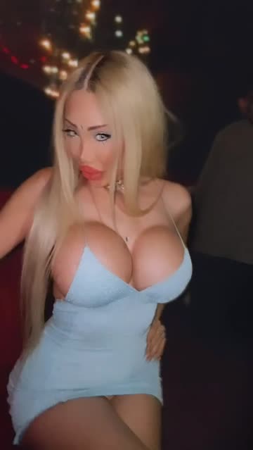 doll milf party dress big tits silicone huge tits 
