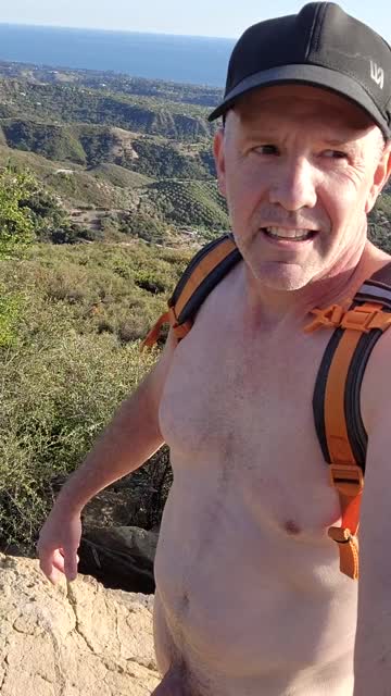 hiking nude nudist exhibitionism nudity exhibitionist naked 