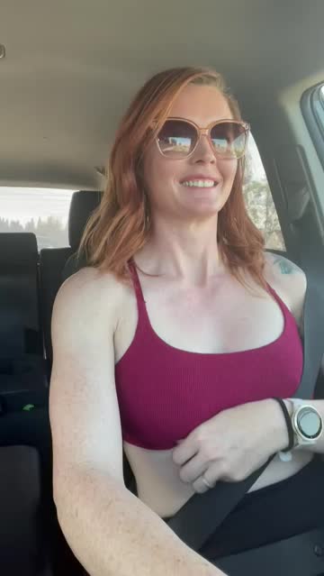 milf redhead flashing porn video