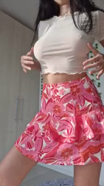 bouncing tits skirt cute free porn video
