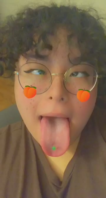 tongue fetish piercing glasses latina ahegao chubby 