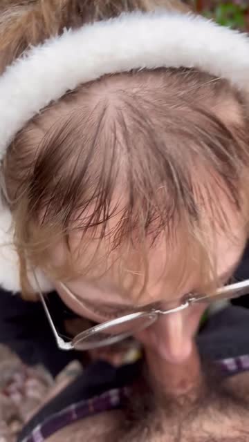 glasses amateur blowjob public hot video