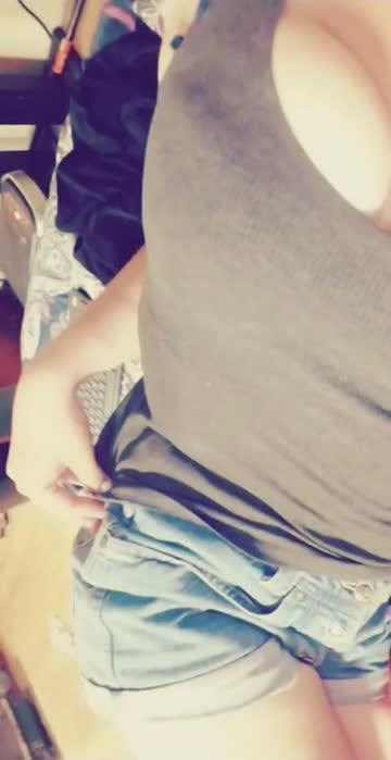 jean shorts blonde big tits nsfw video