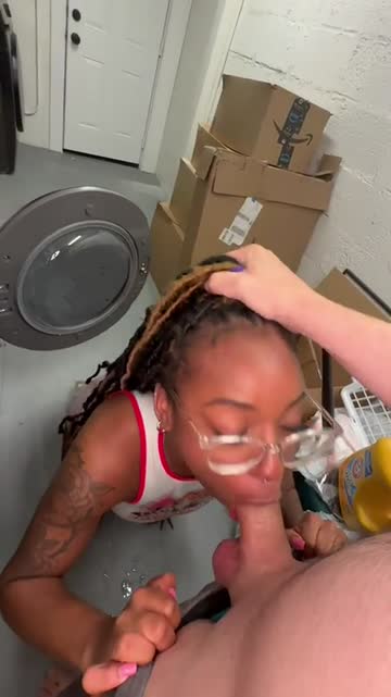 ebony blowjob interracial porn video