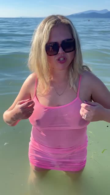 boobs big tits beach hot video