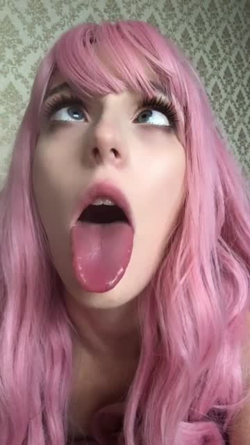 ahegao drooling tongue fetish 