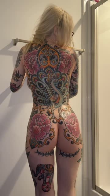 ass tattoo tattooed hot video