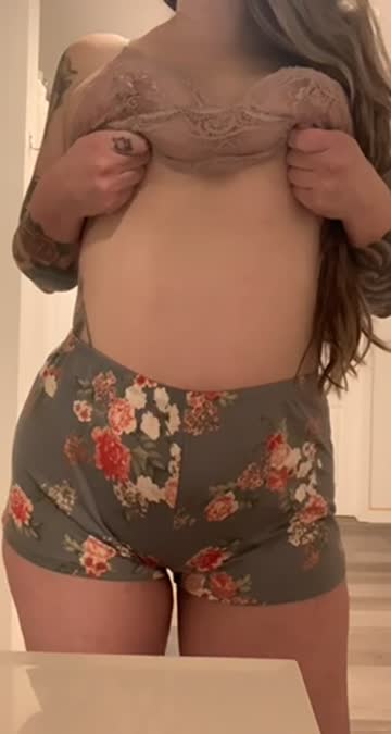 blonde natural tits lingerie hot video
