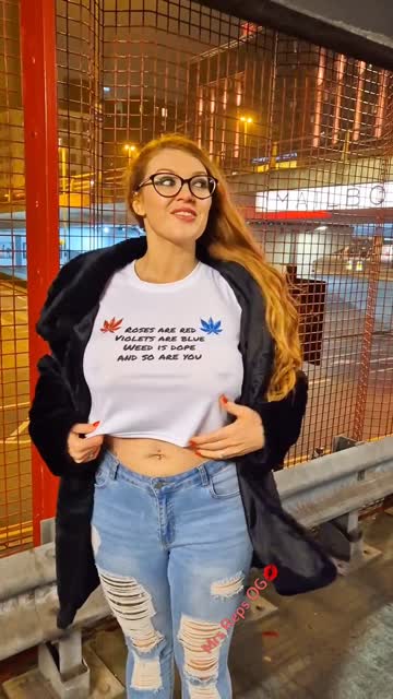 milf nipple piercing redhead public hot video