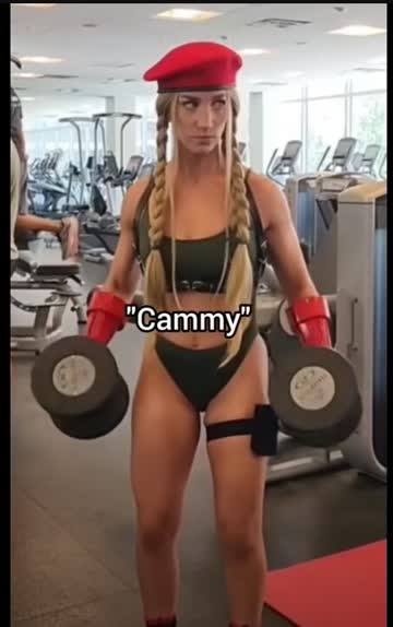 gym cosplay white girl hot video