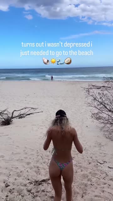 tall public bikini athlete beach walking outdoor hot video