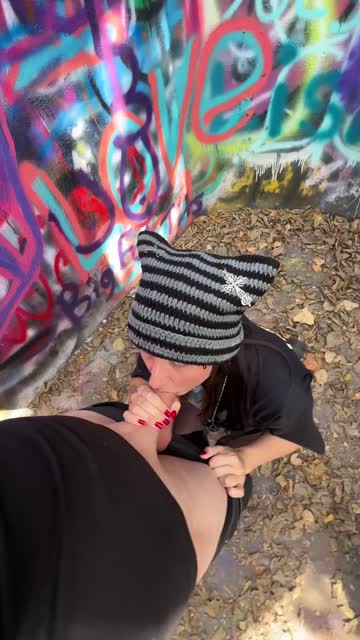 pov outdoor public blowjob nsfw video