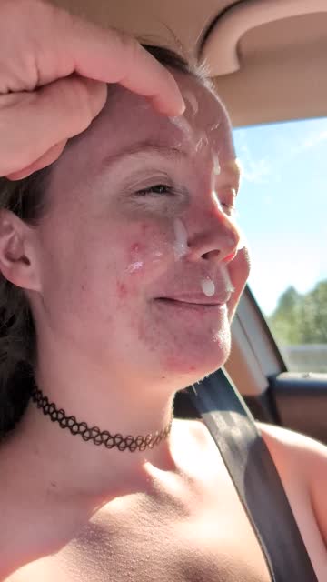exhibitionist facial flashing cum outdoor car public free porn video
