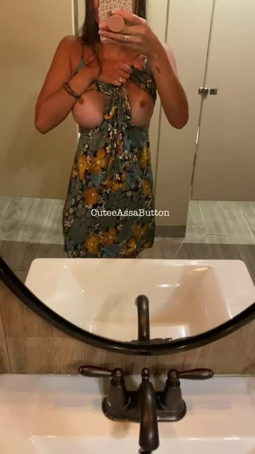 tits flashing bathroom nsfw video