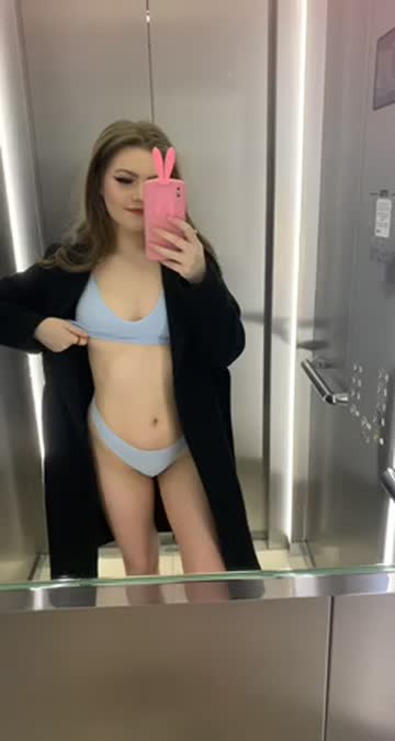 lingerie elevator public sex video