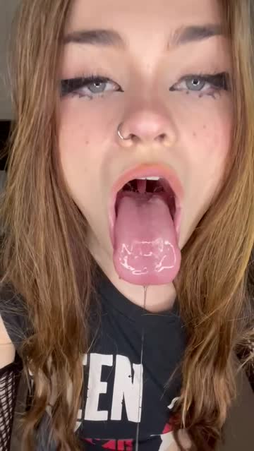 tongue fetish ahegao spit emo goth teen sex video